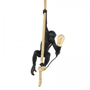 Lampada scimmia a sospensione in resina "Ximpa"