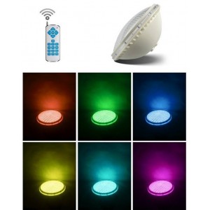 Lampadina LED PAR56 RGB sommergibile 28W IP68 telecomando