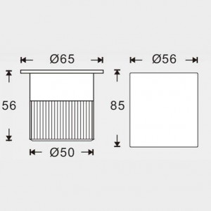 Faretto da incasso a terra LED 4,5W 100-240V-AC IP67