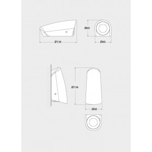 MAMETE ROUND FUMAGALLI G9 IP67 lampada da parete per esterni