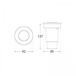 CCT FUMAGALLI CECI 90 GU10 3,5W downlight LED da incasso a terra CCT FUMAGALLI CECI 90 GU10 3,5W