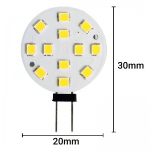 LED G4 Bi-Pin 2W lampadina piatta 12VAC/DC