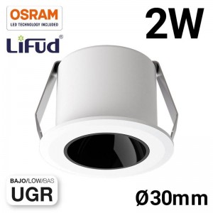 Downlight LED da incasso Mini 2W Low UGR