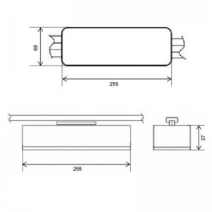 Luce di emergenza trifase a binario LED REX CARRIL 60LM IP44