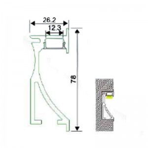 Profilo tipo rondella da incasso 26x78mm (2mt.)