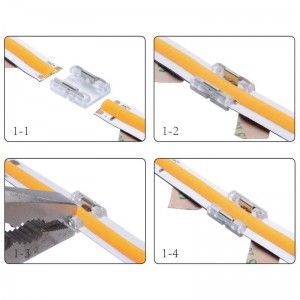 Connettore rapido CLIP INVISIBILE 2 pin Connessione da striscia a striscia monocolore 8mm IP20