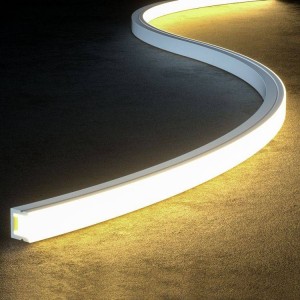 Neon LED flessibile 24V DC - 10X10mm - 5 metri - IP67 - 14W/m - Curvatura verticale