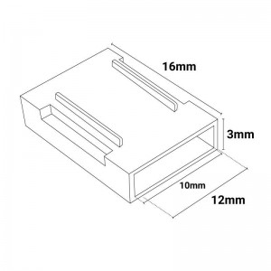 Connettore strip to strip COB CLIP INVISIBILE 2 pin 10 mm IP20