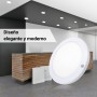 Plafoniera LED universale orientabile CCT con sensore 18W