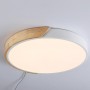 Plafoniera LED circolare 35W bianco e legno CCT ø408x50mm