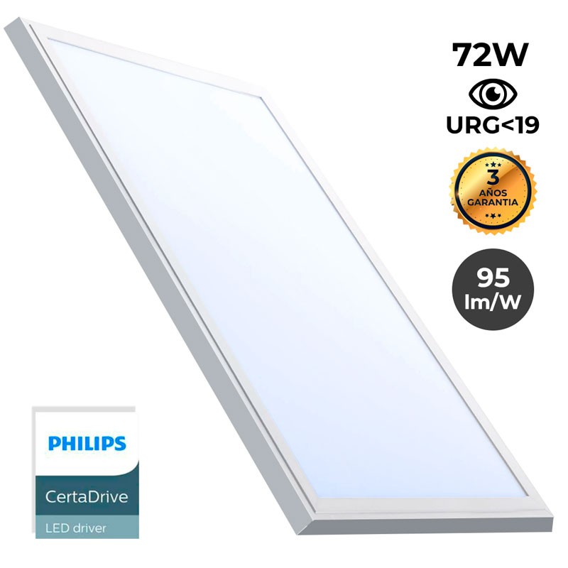 Pannello LED Slim da superficie 120X60cm - Driver PHILIPS - 72W - UGR19 - Con KIT di montaggio