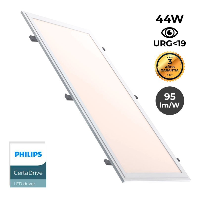 Pannello LED slim da incasso 120X30 cm - Driver Philips - 44W - UGR19 - Con KIT di montaggio