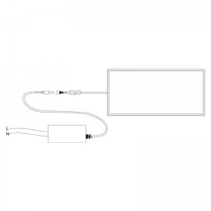 Pannello LED slim da incasso 120X30 cm - Driver Philips - 44W - UGR19 - Con KIT di montaggio