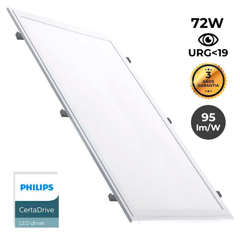 Pannello LED da incasso 1200X600mm Slim 44W PHILIPS DRIVER UGR19 con KIT di montaggio