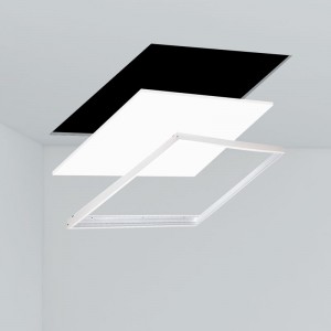 Pannello LED slim CCT da superficie 60x60 - Dimmerabile con telecomando - 40W - Con kit di montaggio