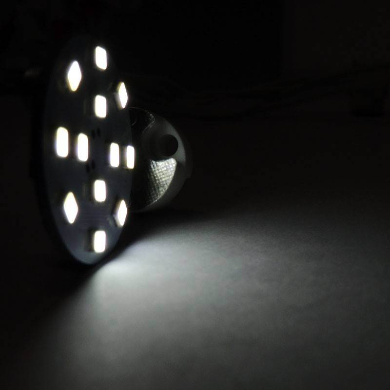 Lampadina LED Bi-Pin piatta G4 2,3W (12 SMD2835) 8-30VDC/10-18VAC α 120° Lampadina LED