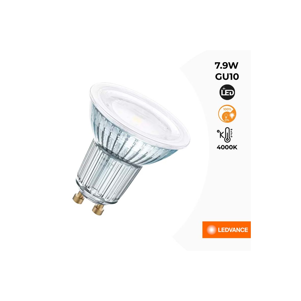 Lampadina PARATHOM DIM PAR16 80 GU10 120° 7,9W 4000K