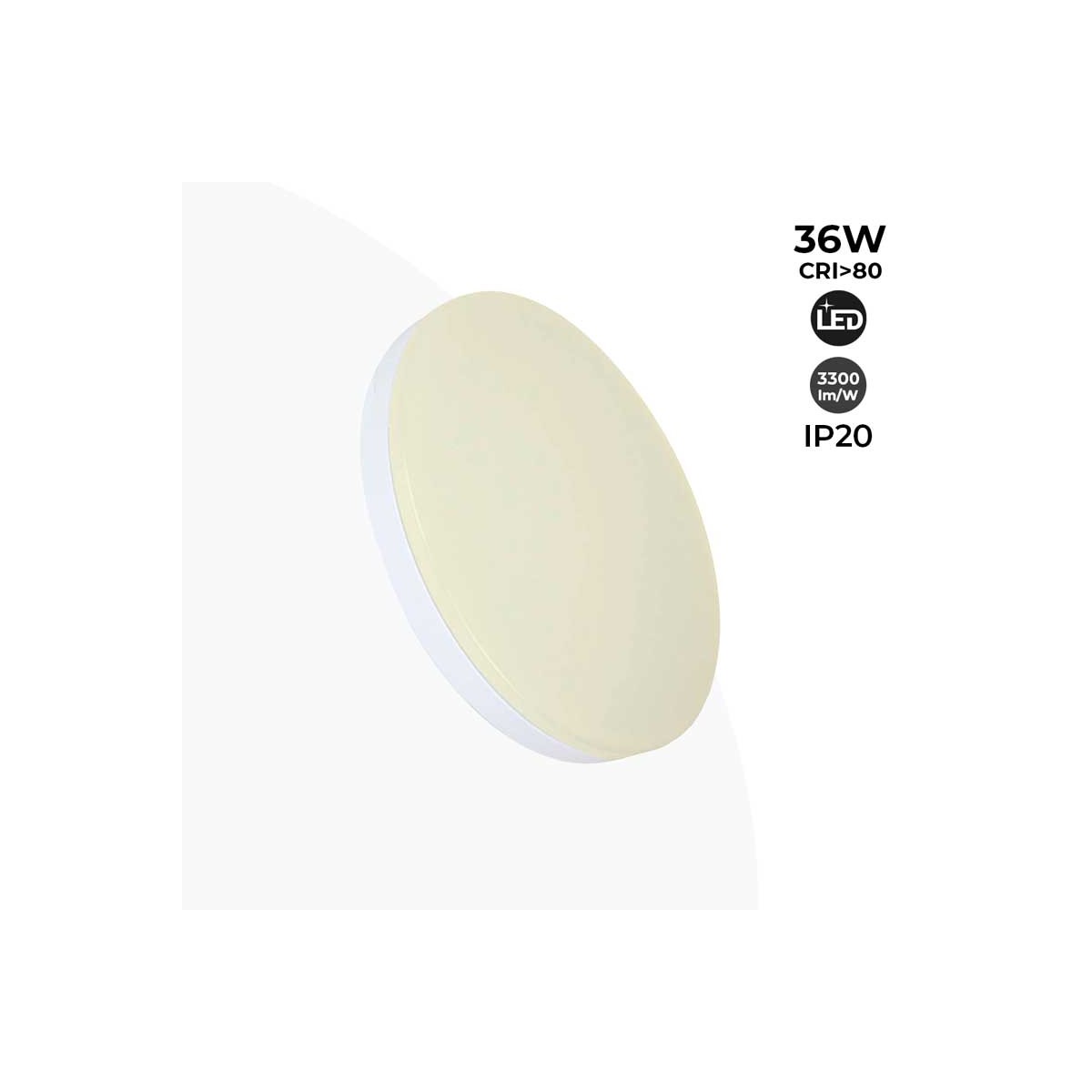 36W 3300lm lampada da soffitto circolare a LED montata in superficie