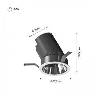 Faretto LED 12W COB IP54 Low UGR