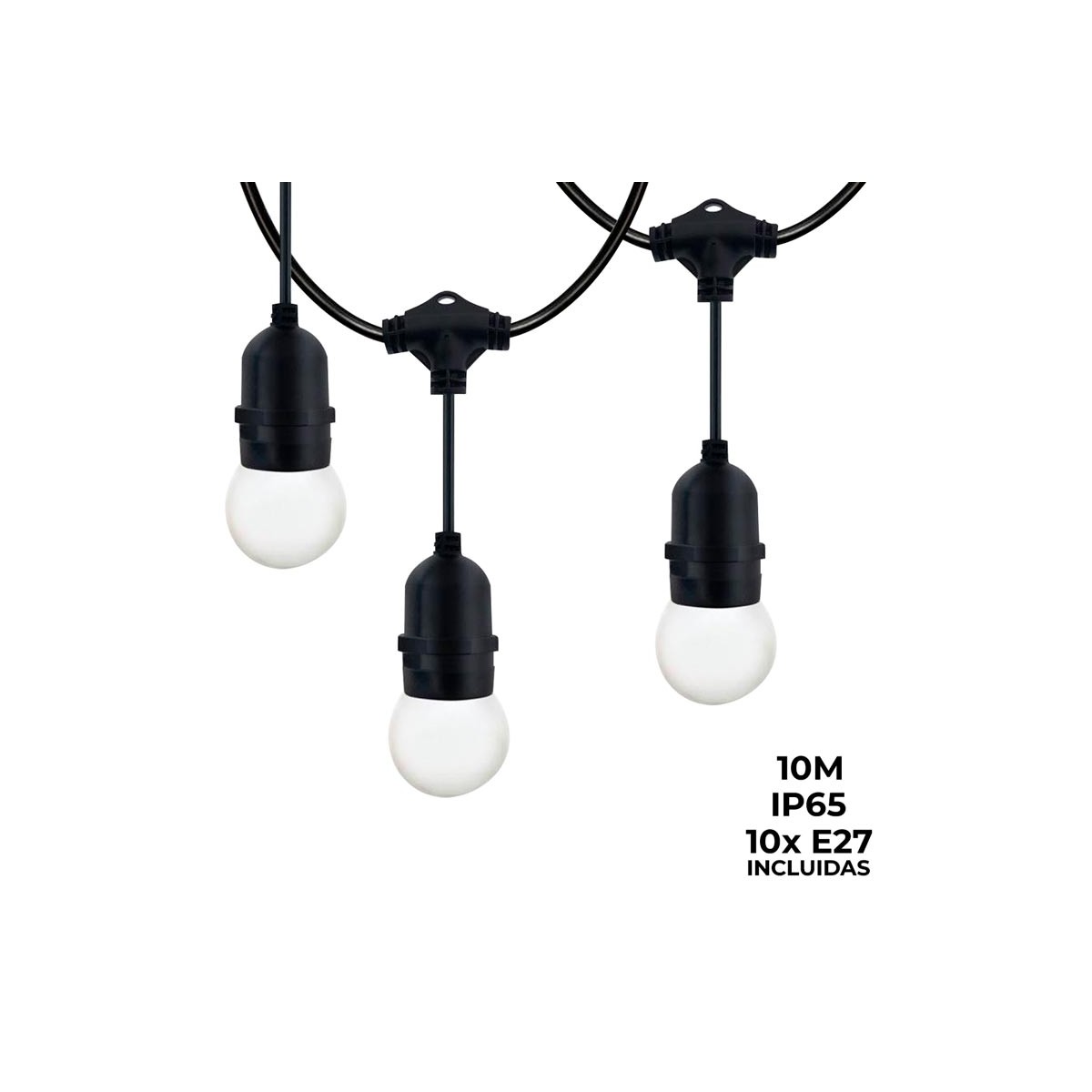 Ghirlanda da esterno con 10 lampadine IP65 KIT