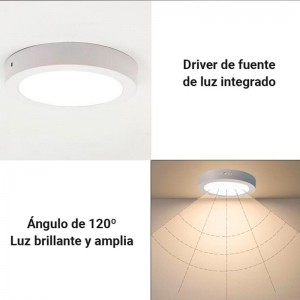 Plafoniera LED da superficie 24W ad alta efficienza