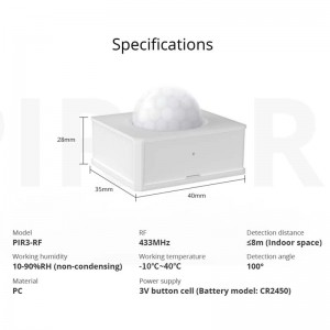 Piccolo sensore di movimento PIR a 433 Mhz RF: SONOFF PIR3-RF