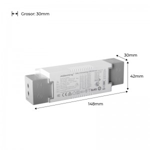 Driver DALI dimmerabile 44,1W DC 9-42V Multicorrente 700-1050mA