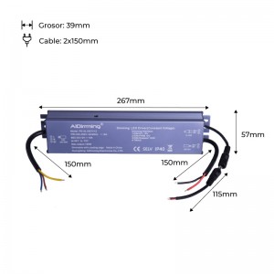 Driver dimmerabile a triac 150W CV 12A IP40