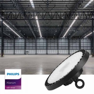 Campana industriale UFO 200W con driver PHILIPS 1-10V dimmerabile