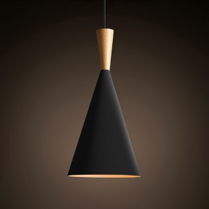 Lampada a sospensione in legno "Solvang", design ispirato a TOM DIXON E27