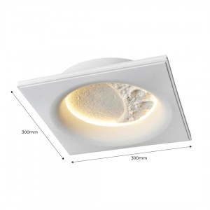 Dimensioni Lampada da incasso per cartongesso COB LED bianco a forma di luna