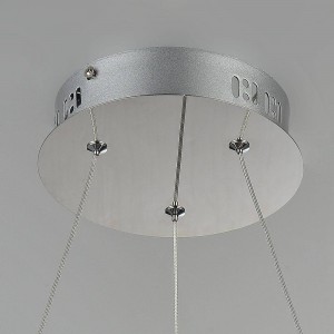 SIRKLER LAMPADA A SOSPENSIONE IN STILE NORDICO EFFETTO QUARZO 28W, FINITURA NICHEL-CROMO 4000K