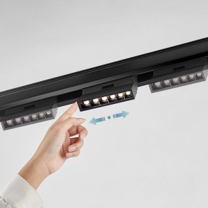 Faretto lineare orientabile LED per binario magnetico 48V - 6W - UGR16