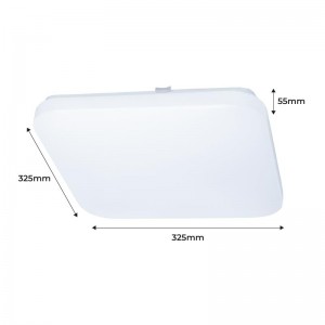 LED BASIC 24W lampada da soffitto quadrata a superficie