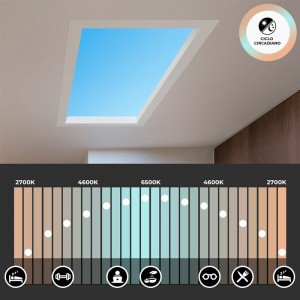 Pannello blu effetto cielo luce diurna 120W Garanzia di 5 anni