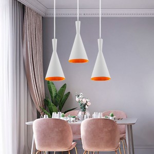 lampada in stile nordico, colore bianco