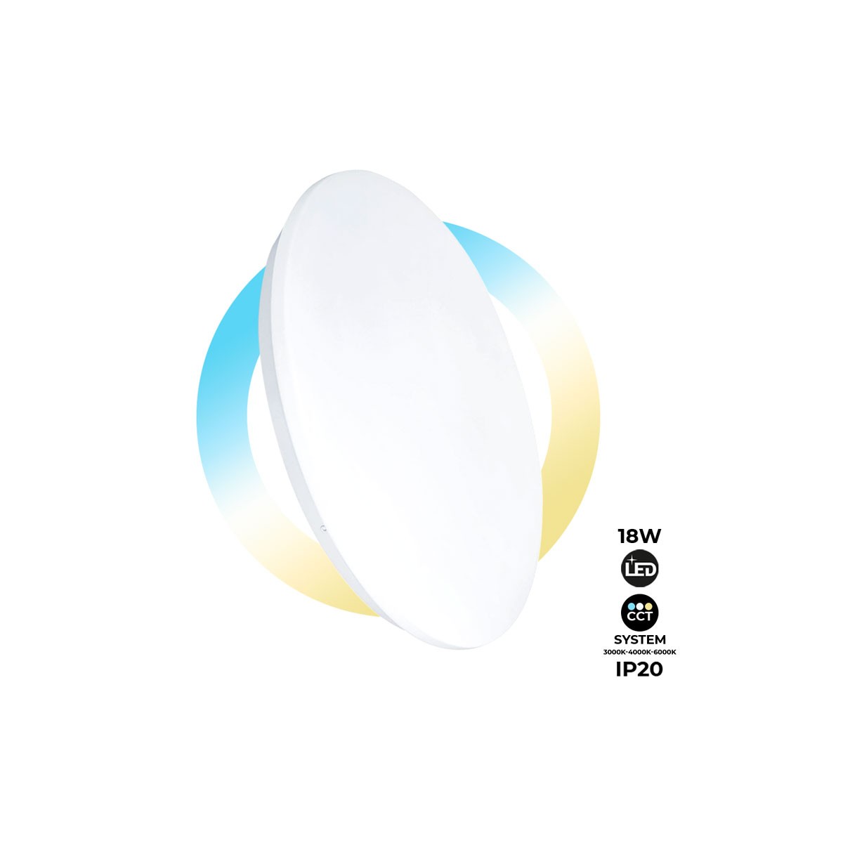 LED BASIC 18W plafoniera circolare 1440LM IP20