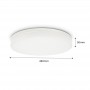 Plafoniera LED circolare bianca 24W CCT 2640lm IP65