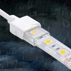 Connettore a tenuta stagna per inizio striscia LED 10 mm - 2 pin - IP68