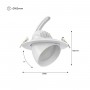 Faretto downlight LED circolare basculante 38W CCT driver LIFUD