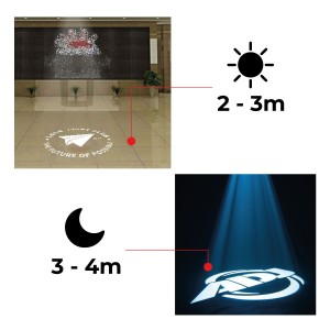 Proiettore Logo LED GOBO per binario monofase - 15W - interni - IP20