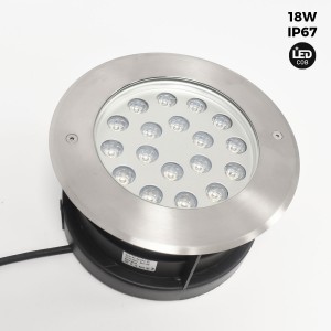 Faretto LED da incasso a pavimento 18W - Bianco caldo - Ø21cm - IP67 - 220v