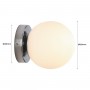 Applique con sfera 40W - IP44_ cromo