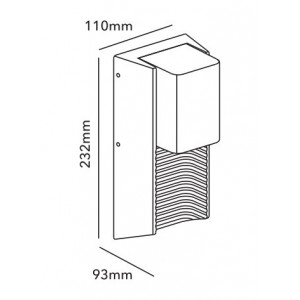 Applique da esterno in alluminio "WINNIE" - IP44 - GU10