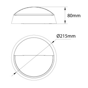 Applique da parete circolare per esterni - IP54 - 110º - 10W