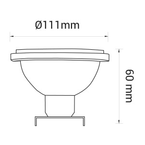 Lampadina LED AR111 G53 - 12V - 45º - 12W