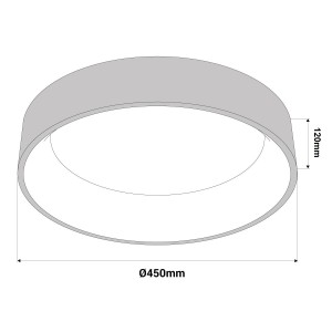 Lampada LED tipo plafoniera "ONCAMO 2" - CCT 3000K - 4000K - 27W