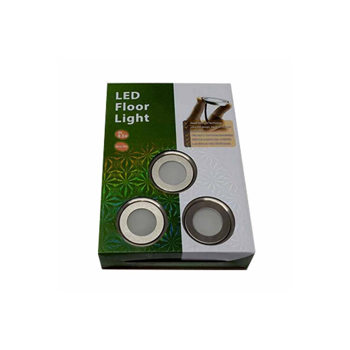 Kit luce da terra 6 fari RGB Ø58x9mm