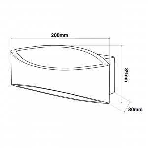 Applique da parete LED bidirezionale - IP20 - 3000K - 6W