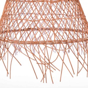 Lampada a sospensione in vimini "Willow" con interruttore e spina